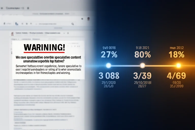 A website warning readers about content farm speculation while another article on the same domain presents fabricated release timeline dates as fact
