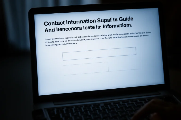 A contact information guide article that never actually lists a phone number or email address only generic instructions on how to search for one