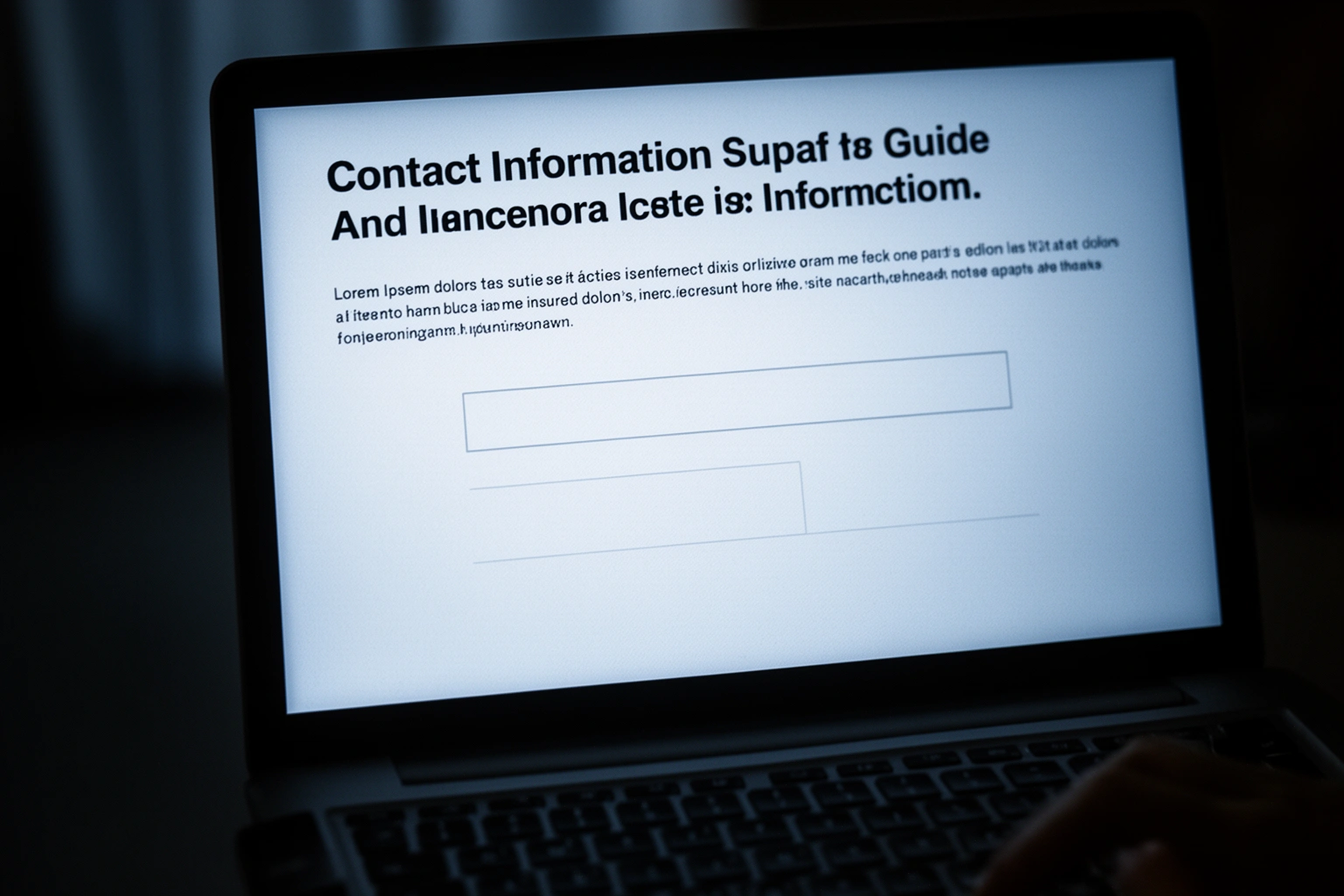 A contact information guide article that never actually lists a phone number or email address only generic instructions on how to search for one